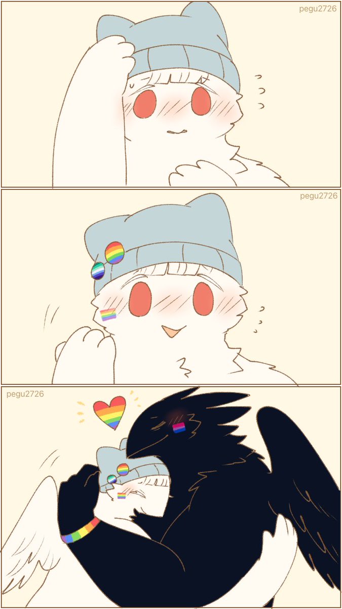 pegu2726's tweet photo. ❤️🧡💛Happy pride💚💙💜 https://t.co/Jcz7uYZxjA