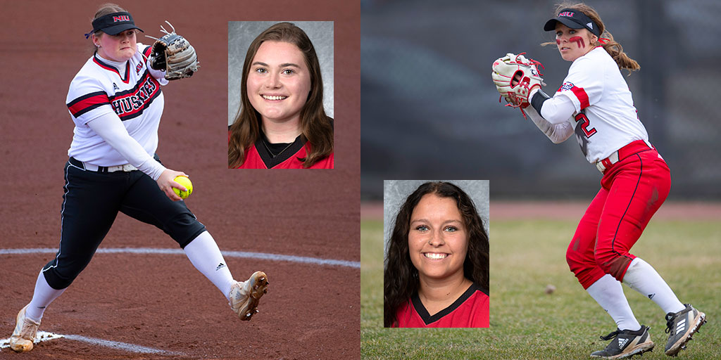 #FridayFeeling! Congratulations to <a href="/NIUSoftball/">NIU Softball</a> athletes <a href="/dostro27/">Delaney</a> (Kinesiology) and <a href="/_courtneyjames2/">Court</a> (Special Education), named to the Academic All-<a href="/MACSports/">MACtion</a> Softball Team! niuhuskies.com/news/2023/5/31…