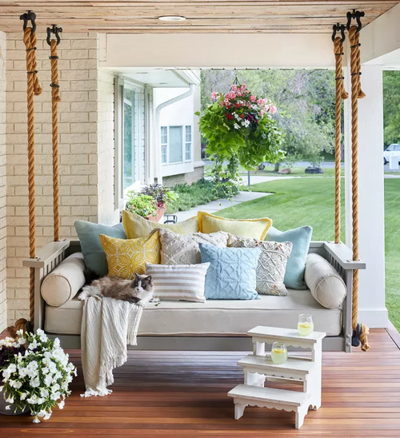 petermolzan's tweet photo. Hang your porch swing safely and securely with our guide to fastening the outdoor seating to your ceiling's structural material. https://t.co/NPlLS0zcwu https://t.co/1RcVc1vCOC