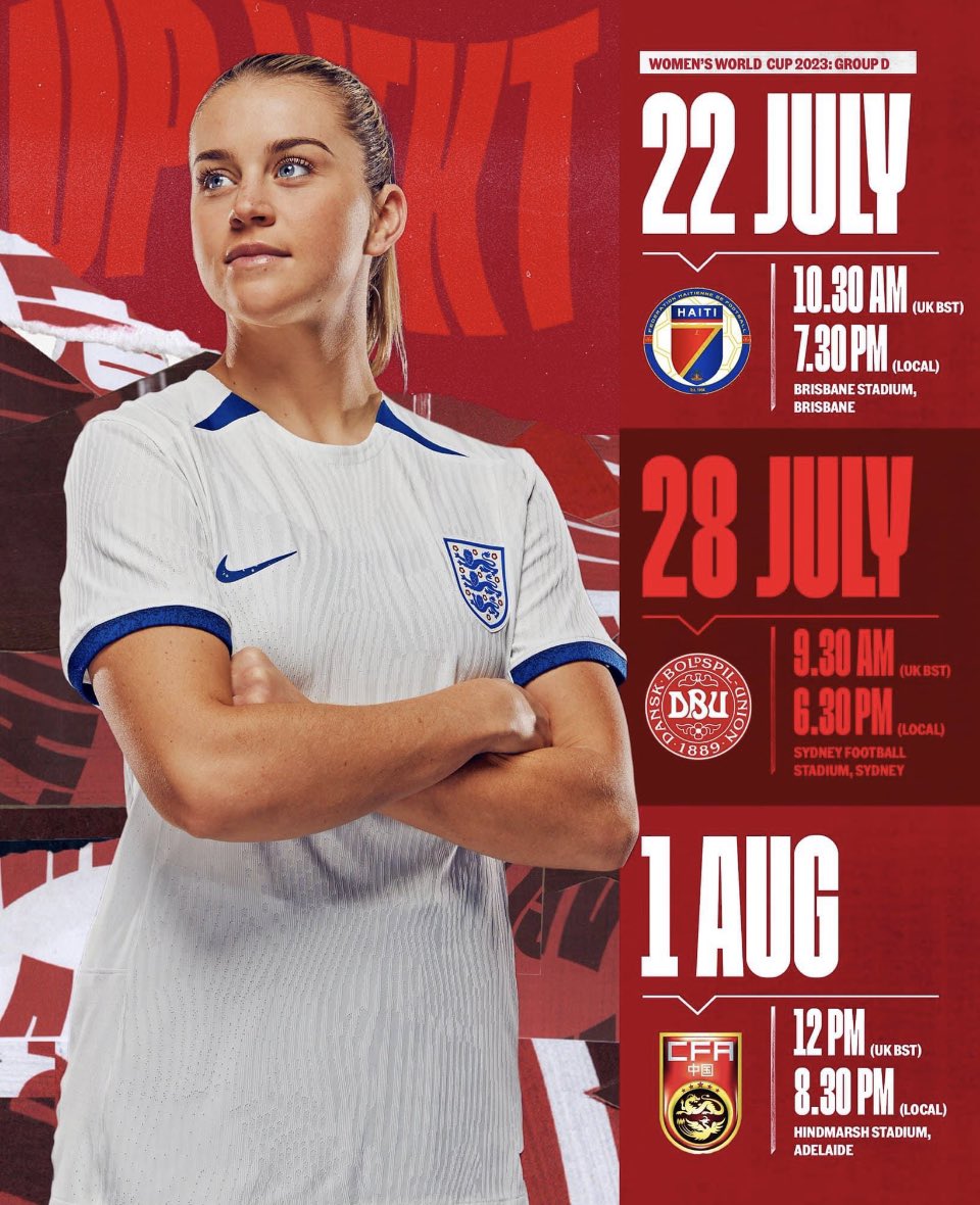 It all starts for the #Lionesses next month in #Brisbane - see you there! #FIFAWorldCup2023 #FWWC #hergametoo