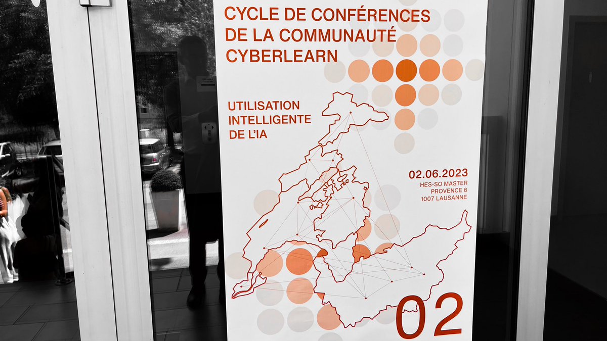 Laurent Sciboz (@laurentsciboz) on Twitter photo La communauté @TheCyberlearn en effervescence pour anticiper les défis de la mise en œuvre des algorithmes et des nouvelles plateformes #IA
•  IA vs IA  •
Intelligence Artificielle vs Intégrité Académique 
<a href="/hes_so/">HES-SO</a> @hessuisse La communauté @TheCyberlearn en effervescence pour anticiper les défis de la mise en œuvre des algorithmes et des nouvelles plateformes #IA
•  IA vs IA  •
Intelligence Artificielle vs Intégrité Académique 
<a href="/hes_so/">HES-SO</a> @hessuisse