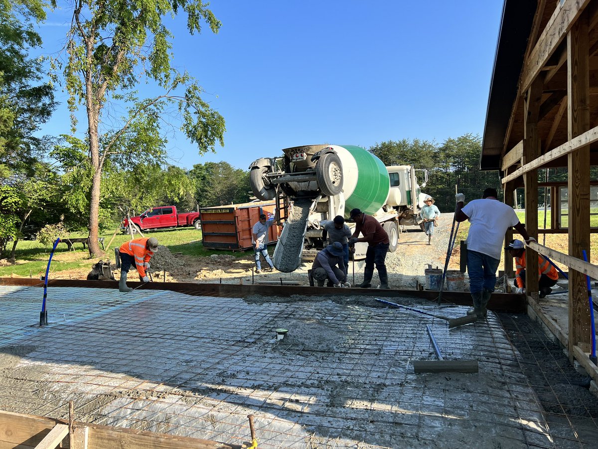 Foundation for our barrel aging, honey storage, and wet work areas of the new mead production site are all going in. Today our dream becomes permanent!  #ifyoudreamityoucanbuildit #startup #farmwinery #levelup #vawine