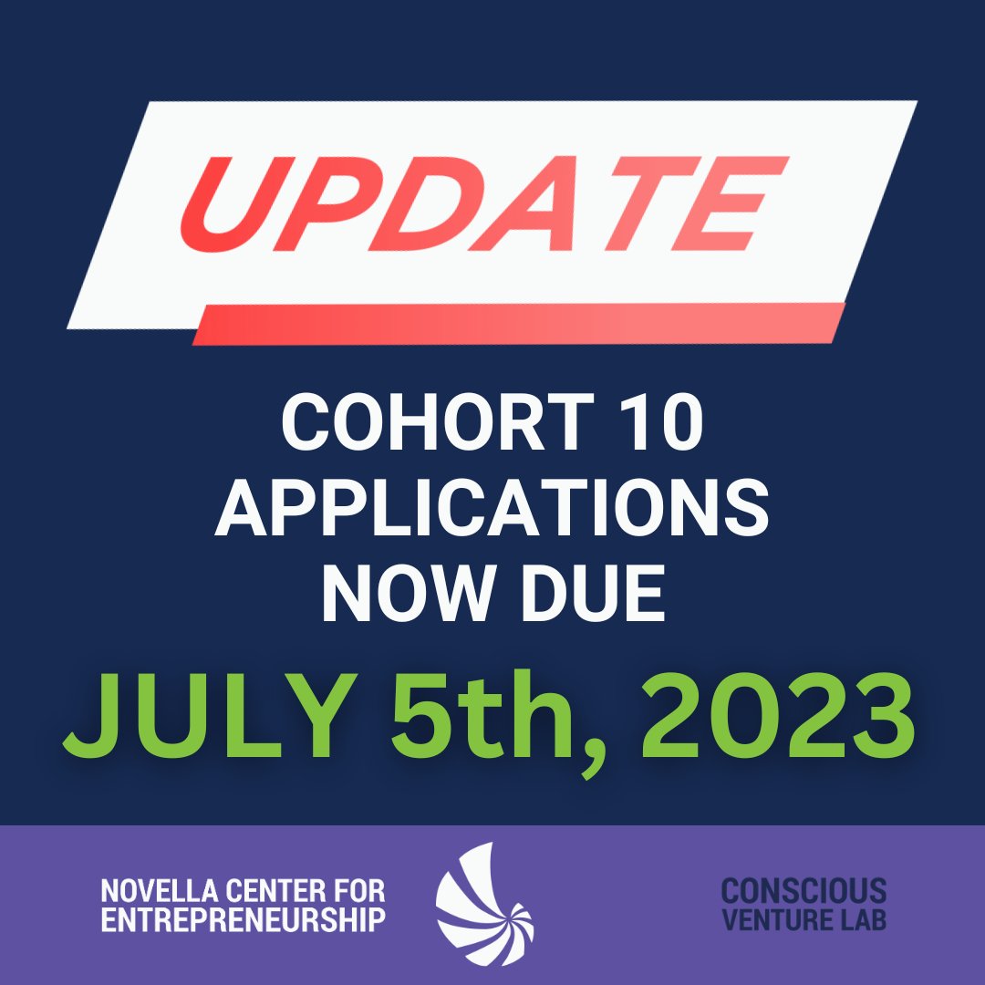 UPDATE!! #CVLCohort10 applications are still open. Use the link below for the application details. Applications are now due on 7/5/23! 😃 Feel free to send a message if you have any questions about the applications. 🔗f6s.com/cvlcohort10/ap…