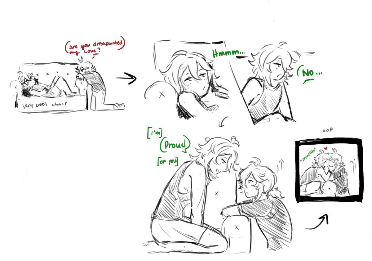 Okay my turn~ here's some (literal) scribbles from Aggie <3 #heikazu