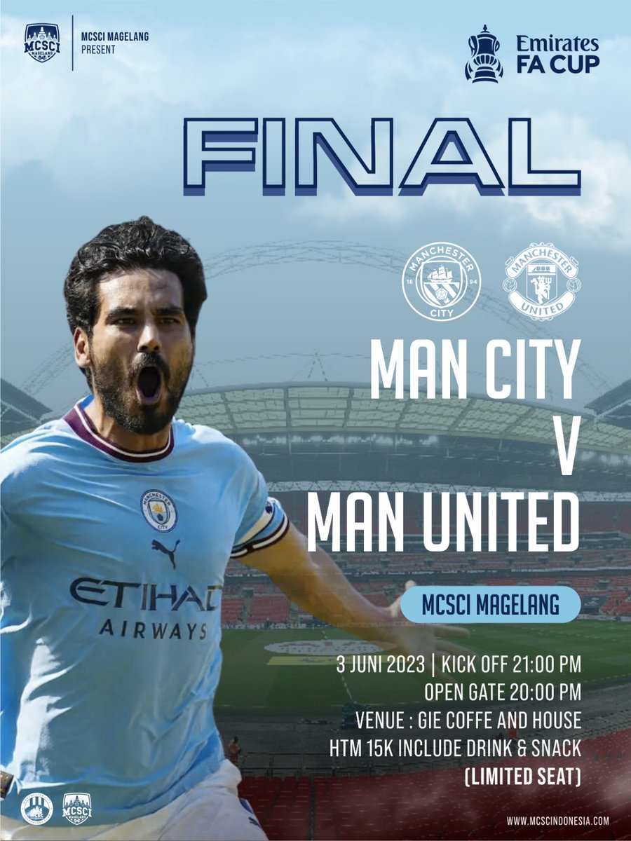 McsciMagelang's tweet photo. BESOK BANGETT !! 💙💙
Udahh final, Derby lagii, DONT MISSED IT !! 

Kloter kedua Jangan sampai terlewatkan .. Yakin gaa mau join? Peluang treble Langka dan jarang di dapatkan city,  kali ini kita dapet kesempatan, yakin mau melewatkan perjalanannya ?
COME JOIN US ZENS !! 💙🔥 https://t.co/nGbV26Svhm