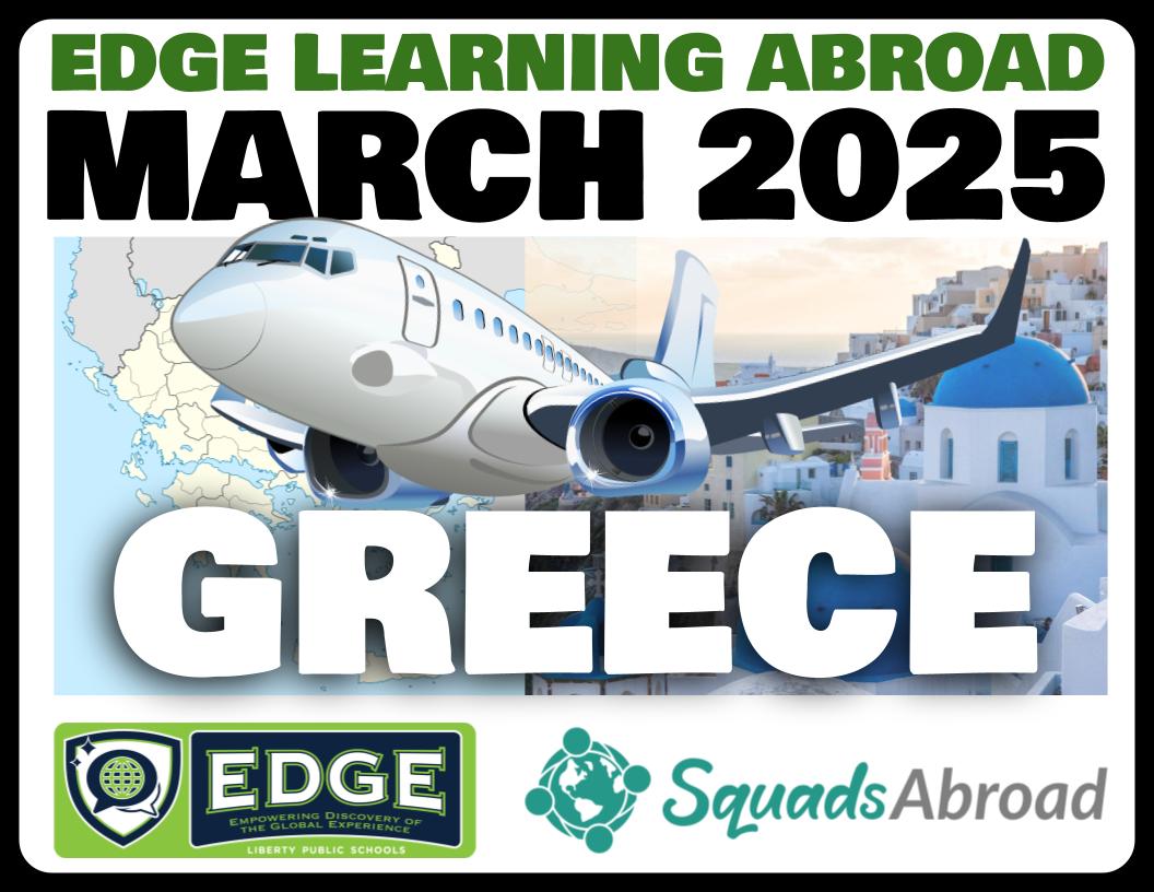 We are so excited for EDGE students to have the opportunity to travel to Panama in March 2024 and Greece in 2025 for service/immersion learning. Summer is a great time to save money and get your passport. More detailed info will be shared when school starts!