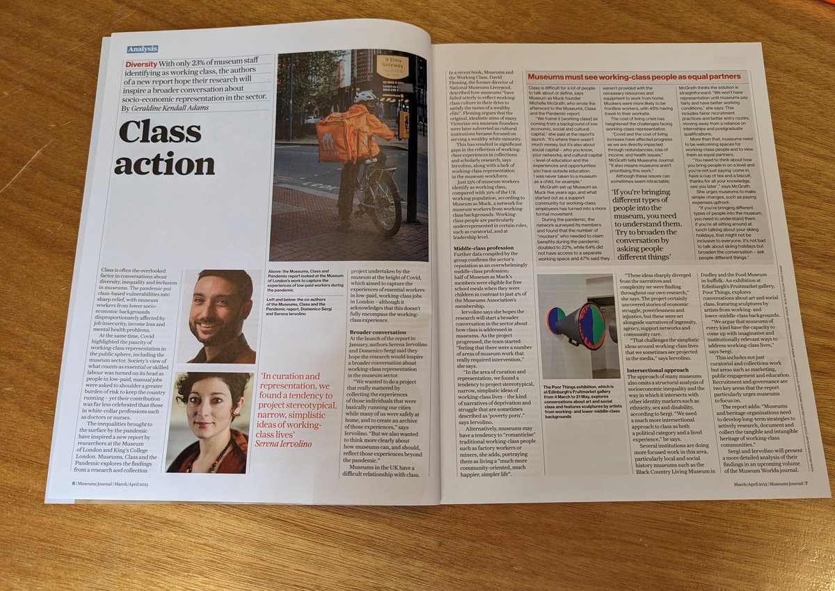StevenHearn15's tweet image. 'Class is often the overlooked factor in conversations regarding diversity, inequality and inclusion in museums'- #museumsjournal
