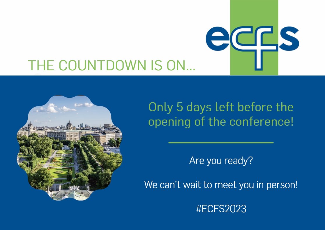 Are you ready for #ECFS2023? We look forward to seeing you in #Vienna in only a few days! The final programme is available here: ecfs.eu/vienna2023/sci…