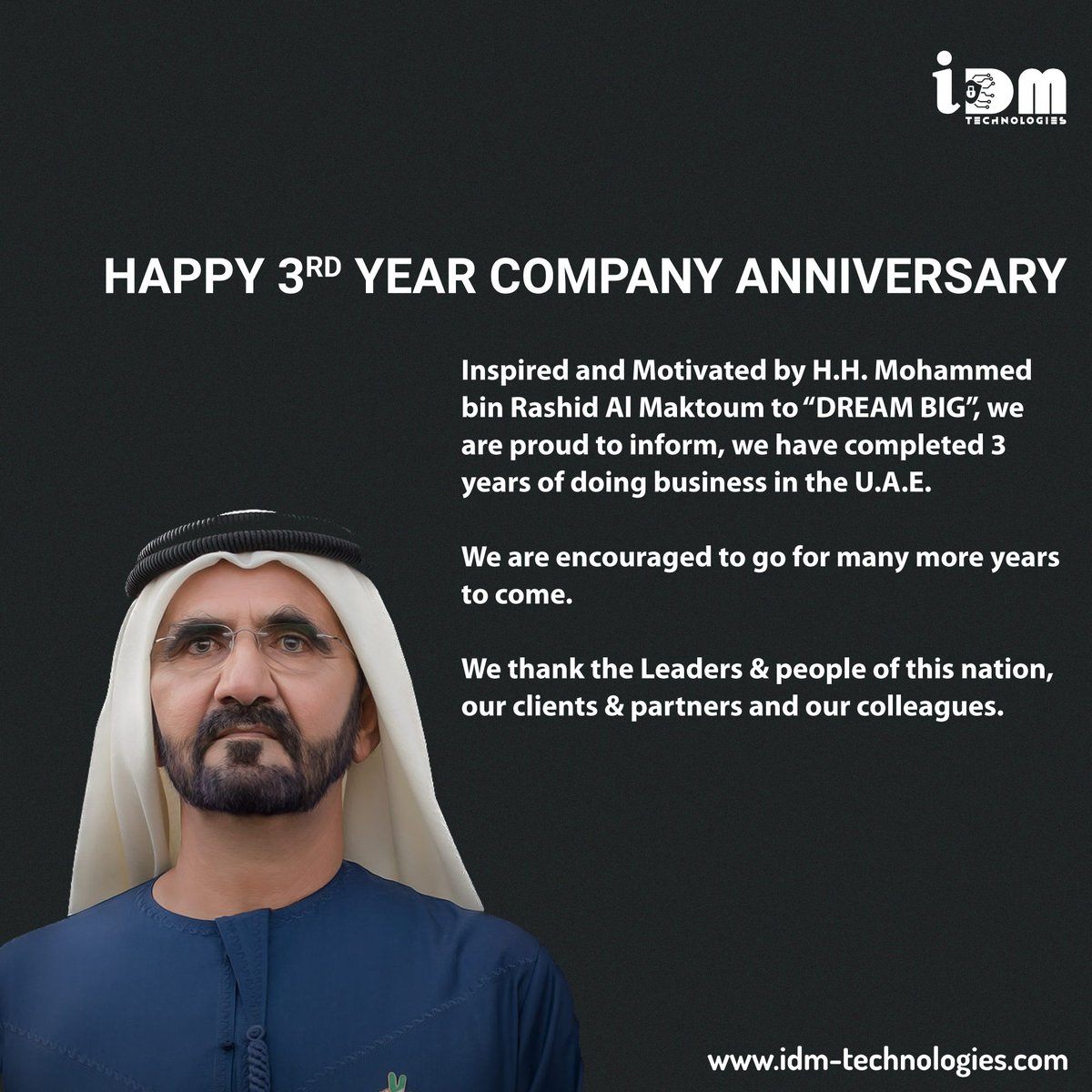 Happy 3rd Anniversary to our company. May we keep on shining and glamming brighter than the past year.

#IDMTechnologies #companyanniversary #anniversary #thankyou #years #workcelebration #business #companycelebration #journey #companybirthday #hardwork