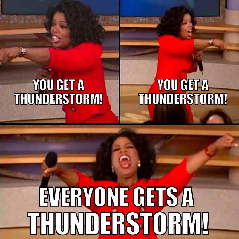 It really do be like that this year.

Just so you know, rain showers &amp; thunderstorms are in my forecast for the next 7 days and potentially beyond. 😬 #COwx #WYwx #NEwx
