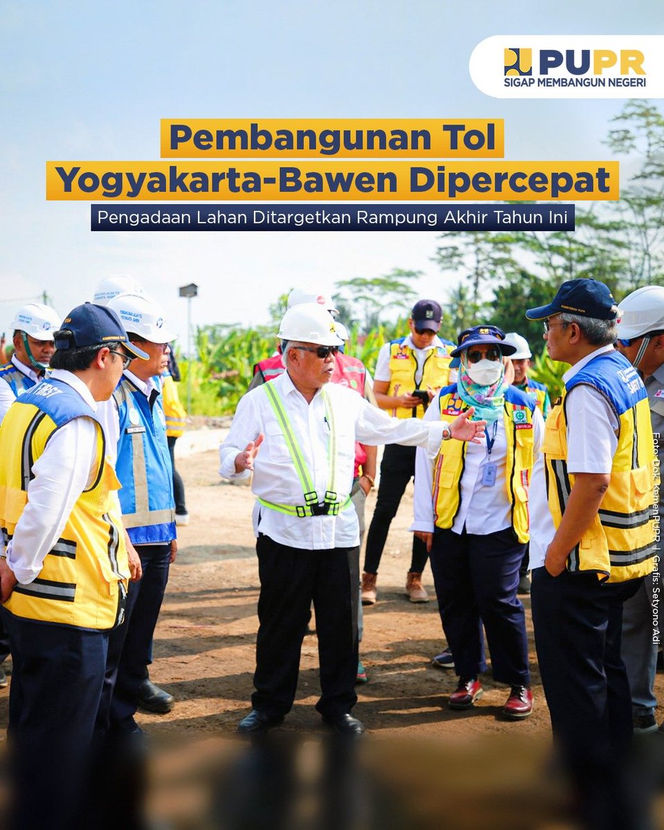 Untuk mempercepat penyelesaian konstruksi Jalan Tol Yogyakarta-Bawen, Menteri  PUPR Basuki Hadimuljono menargetkan pengadaan lahan dapat selesai pada akhir tahun ini.

#SigapMembangunNegeri
