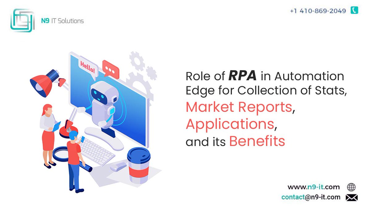 Role of RPA in Automation Edge for Collection of Stats, Market Reports, Applications, and its Benefits
Read blog -> n9-it.com/blog/Role-of-R…
.
.
.
#rpa #automation #RoboticProcessAutomation #RoboticProcess #Robotic #rpacareer #rpajobs #n9itsolutions