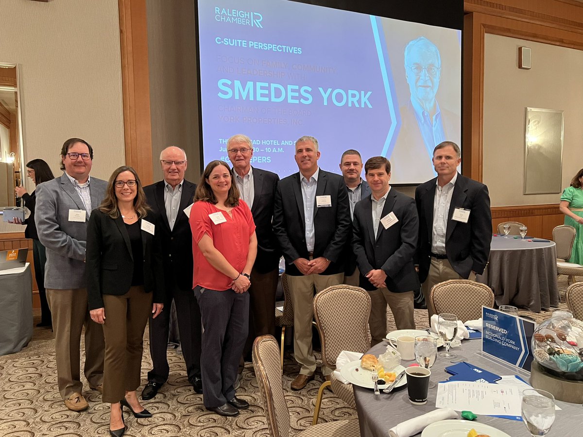 We welcome Smedes York and <a href="/YorkProperties1/">York Properties</a> to #CSuitePers at <a href="/The_Umstead/">The Umstead Hotel and Spa</a>.