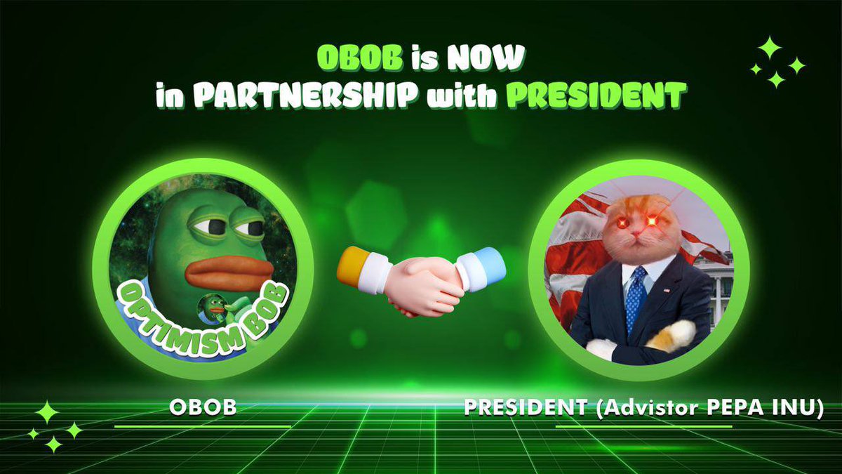 Safe_binance's tweet photo. 🎉Partnership Announcement:
OBOB X PRESIDENT🎉

💟Partner: https://t.co/MrloW4UTJs

👆Monitor OBOB and provide positive feedback on various platforms. We have exciting plans in store for the upcoming period.

#OBOB #Partnership #OptimismBOB #PEPAINU https://t.co/3m0ZxXfZuU