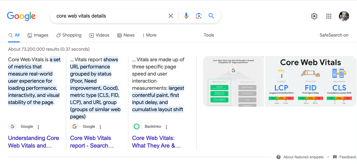 rustybrick's tweet photo. Google Search rolling out improvements to featured snippets on desktop - with two or more https://t.co/JTwHkfFPqD https://t.co/nJG2bY7Jcd