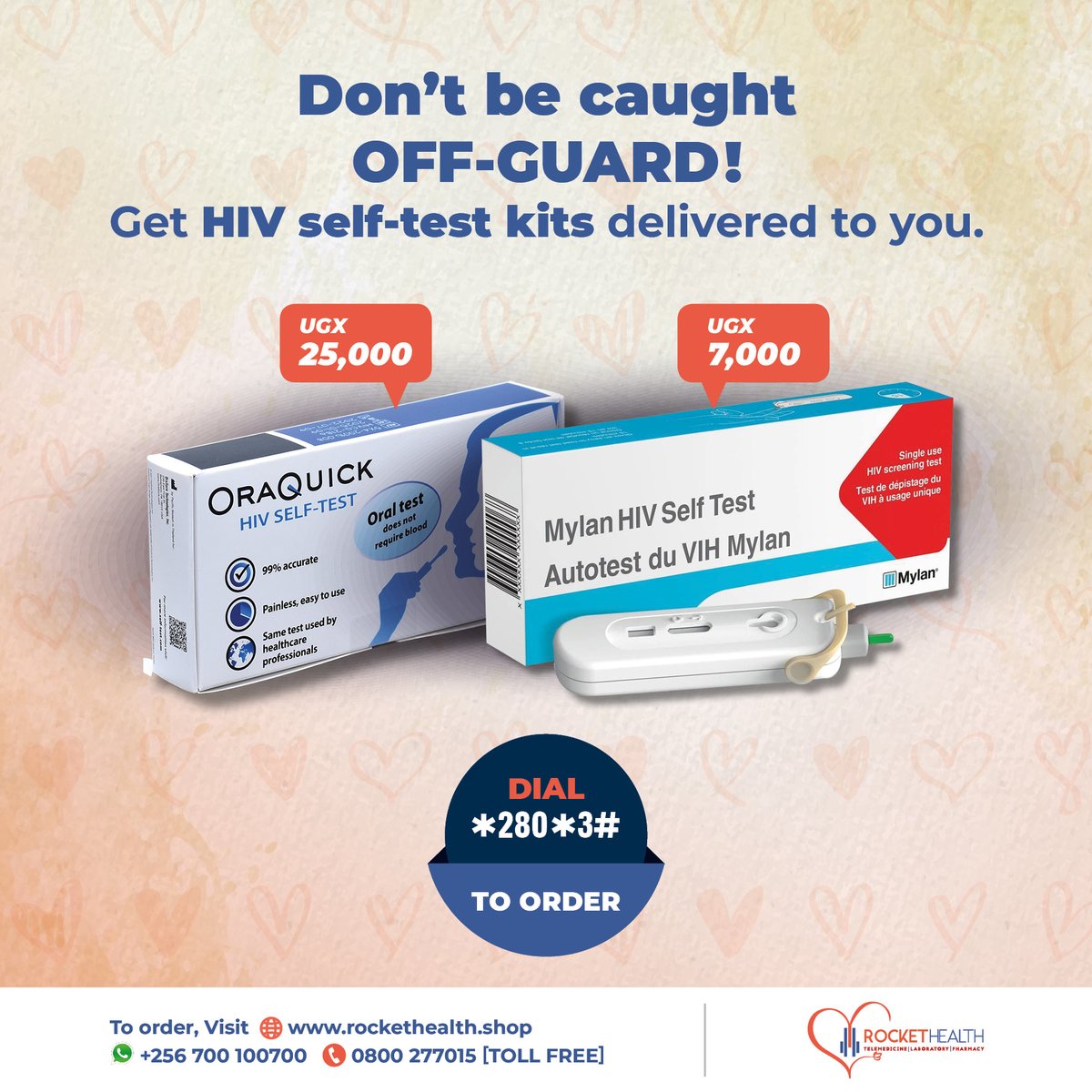 RocketHealthUG's tweet image. The weekend is here: with lots of events lined up!😎 

Have a blast, but remember to prioritize your health. 

Dial *280*3# to order an HIV #SelfTestingKit
- Mylan (results available in 15 mins) 
- OraQuick (results available in 20 mins)  

FREE delivery on all…