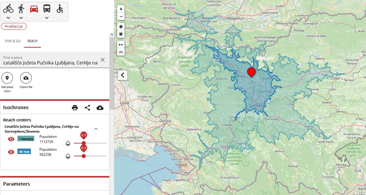 seba1337's tweet image. Hm, evo ker je @xmp125a dal idejo. 
Koliko ljudi pride na letališče v 1 h z avtom.
Letališče Trst 🇮🇹 1,5 M ljudi
Letališče Ljubljana 🇸🇮 1,1 M ljudi
Letališče Zagreb 🇭🇷 1,9 M ljudi
Letlaišče Graz 🇦🇹 1,4 M ljudi