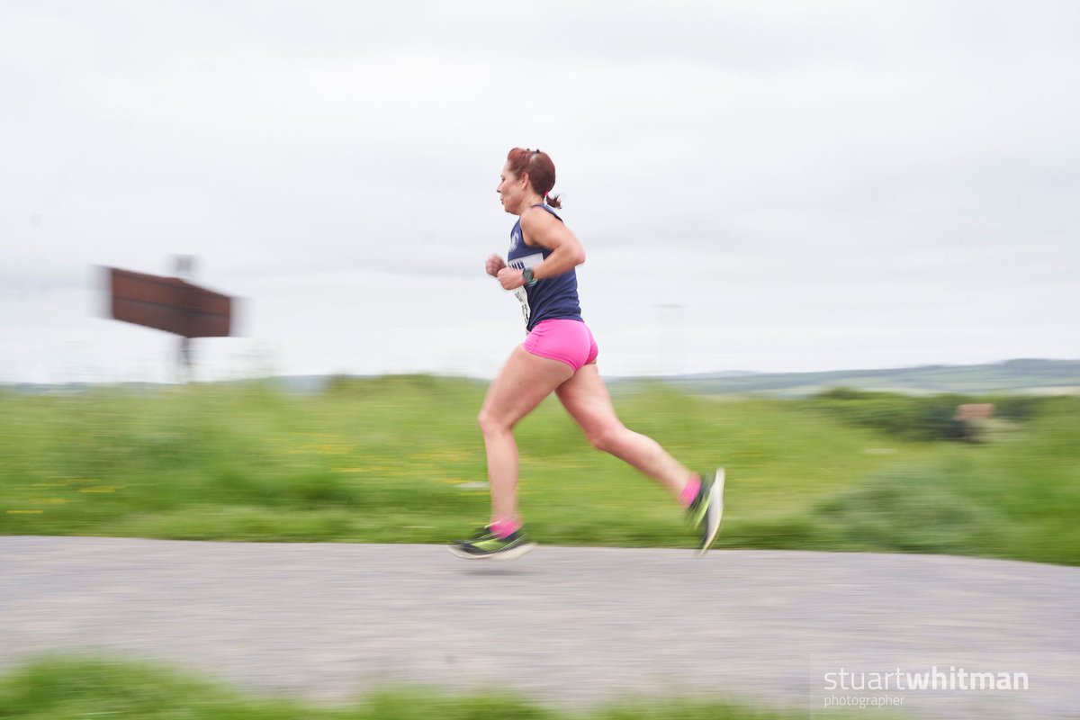 Speedin’ on by. Wendy Chapman @strollers_run at the Angel View Race hosted by Low Fell RC w/ @Start_Fitness
