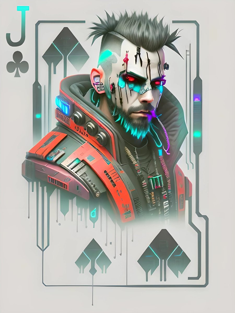 CCCasino's tweet photo. J♣️. Cyberpunk Jack of Clubs
🔥 1 #MATIC 🔥
➡️ Discover your favorite card on #opensea:
https://t.co/lDs2b8DLTY
#NFT #nftart #NFTCommunity #NFTCollection #nftcollector #Polygon #veryhigh https://t.co/WYapH5WhFO