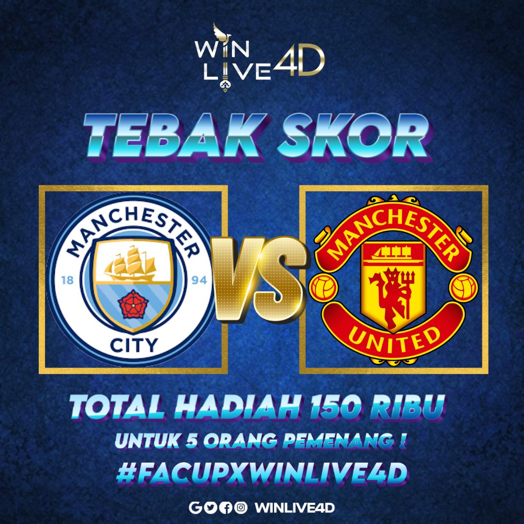 asalmenangaja's tweet photo. 🚨TEBAK SKOR FINAL FA CUP🚨
@ManCity vs @ManUtd 

Syarat: 
- Tebak Skor dengan hastag( CITY 2-1 MU #FACUPxWINLIVE4D )
- Wajib Follow @bangslots ,Retwets &amp; Like post ini 
- 1 AKUN 1 TEBAKAN 
- HADIAH E WALLET 

GOOD LUCK!

#city #Mancity #GGMU #ManUtd #FACup #Matchday #FinalFACup https://t.co/2gDQQlrwLD