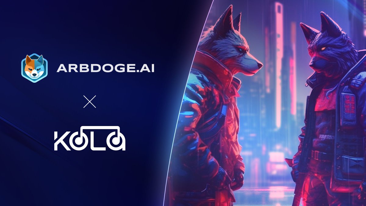 ArbDogeAI 🤝 KOLA Excited to announce the partnership with @ArbDogeAI ,the first NFT collection of ArbDoge AI on the Ethereum blockchain. 🎫KOLA WL x 3 🎫Arbdoge Guarantee WL x 5 To celebrate the revolution: 💫 Follow @0xKola @ArbDogeAI 💫 Like & RT 💫 Tag your buddies…