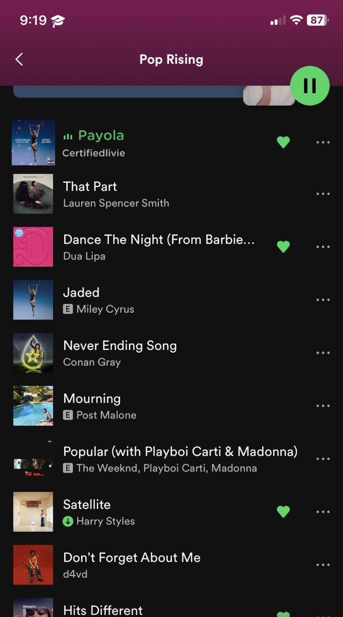 🚨| Payola has taken over the top playlists on spotify!