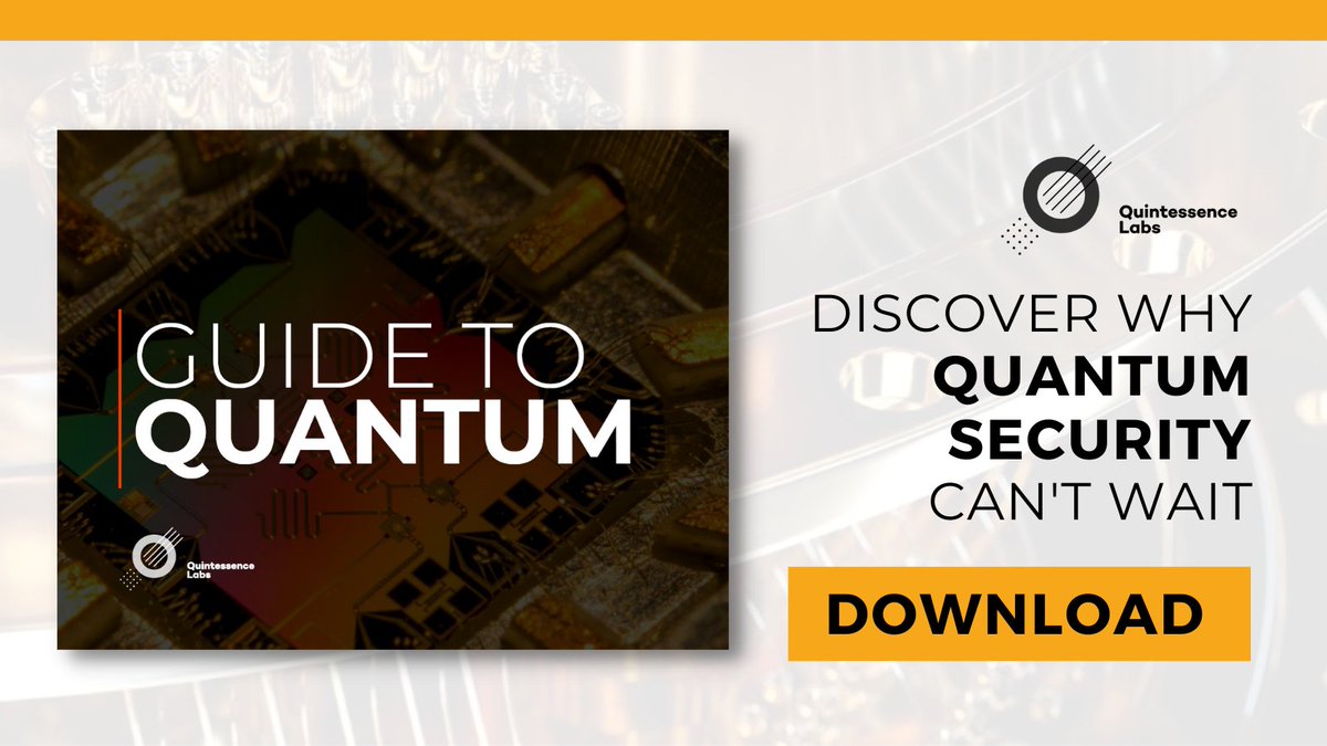 QuintessenceLab's tweet image. Quantum cyberattacks have the potential to completely disrupt all commonly secured data, information systems, and infrastructure. Don't get caught off guard! Know your #quantumrisk. Download the Guide to Quantum now. bit.ly/432tqkY
#quantumencryption