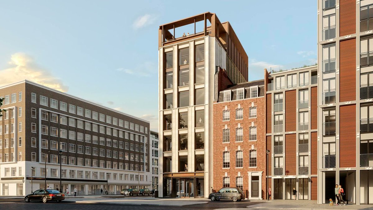 ThisWeekinFM's tweet image. Alterations to a seven-storey premium office building at 25 Hanover Square have begun, completing the regeneration of a prominent corner site in London’s Mayfair

Read more ➡️ twinfm.com/article/refurb… 

#OfficeRefurb #Mayfair #HanoverSquare