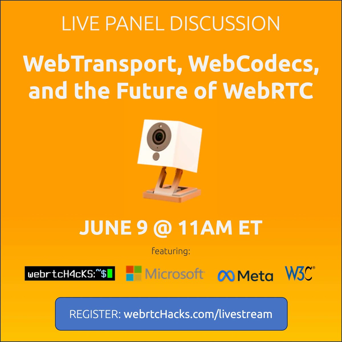 webrtcHacks's tweet image. Upcoming livestream on Fri June 9 11AM ET - interview on #WebCodecs &amp;amp; #WebTransport &amp;amp; the Future of #WebRTC w/ @bernard_aboba (@microsoft) @jordicenzano (@meta) &amp;amp; @tdoust (@w3c) . We&apos;ll review recent experiments with these new APIs

Get a cal invite here: buff.ly/42lVQ8G