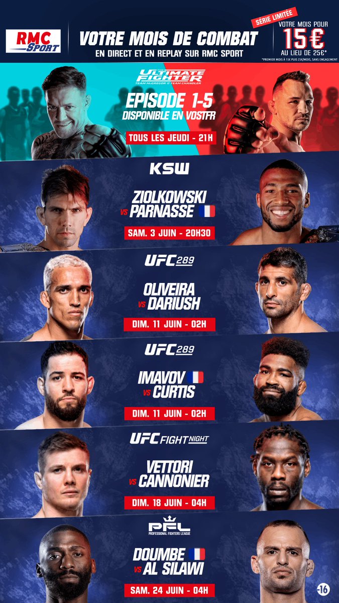 RMC Sport Combat on Twitter "🎁 Offre exceptionnelle pour un mois