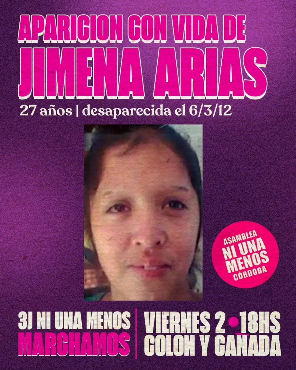 DÓNDE ESTÁN? 
Que aparezcan con vida ya!!! 🔥
✊🏼 Porque a 8 años del primer #3J ,  sigue siendo urgente y necesario el grito de #NiUnaMenos
🔥Con ajuste, represión y FMI no hay #NiUnaMenos
🔻2 de junio - 18 hs - Colón y Cañada 
 #VivasNosQueremos #parendematarnos #3J 
#NoAlFMI