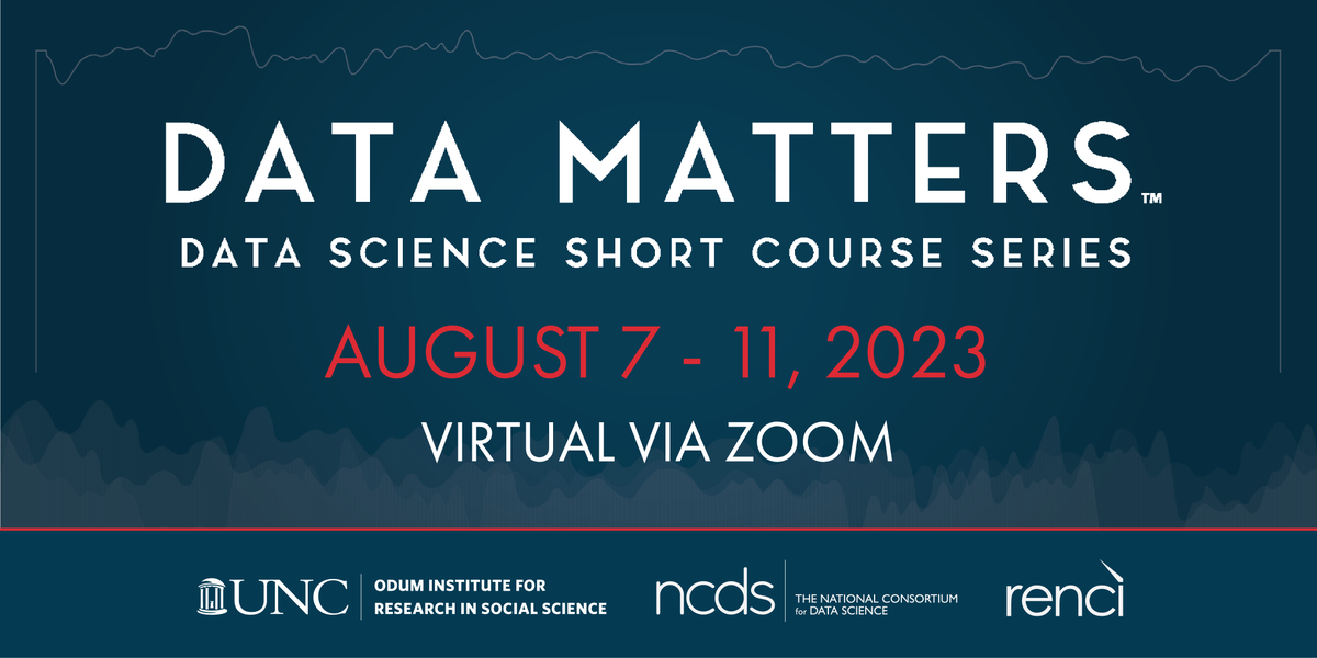 #DataMatters 2023 will take place virtually from August 7 - 11. The week-long series of short courses for students and professionals in business, research, and government is a great way to learn about all things #datascience. #dataanalytics #programming

datamatters.org