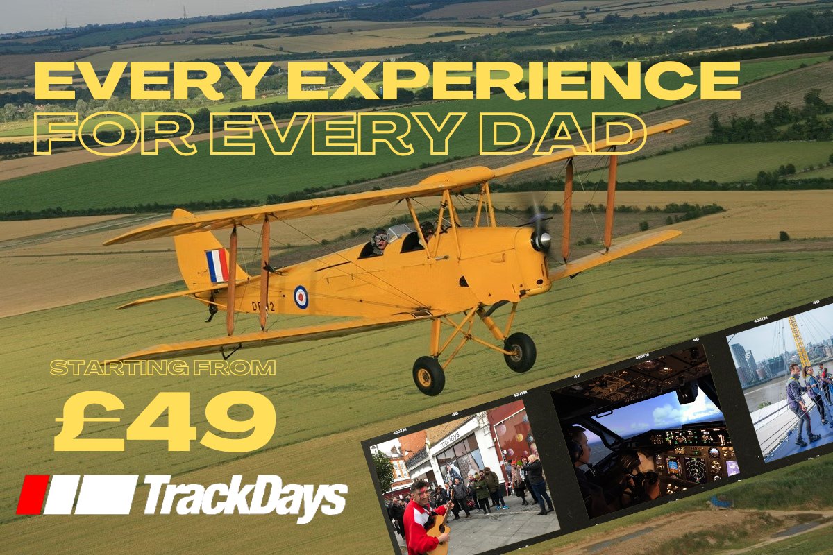 Whatever he enjoys, we've got a whole host of excellent #ExperienceDays with a difference to make his #FathersDay surprise unforgettable: tinyurl.com/fdde2023 🎫🎁 #trackdays #fathersday2023 #fathersdaygiftideas #fathersdayexperiences