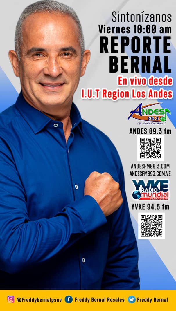 El #Táchira escucha #ReporteBernal141, tod@s en sintonía 📻 con <a href="/FreddyBernal/">Freddy Bernal</a>

<a href="/MartaGalloVzla/">Marta Gallo</a>
<a href="/PSUVTachira/">PSUV Táchira</a>