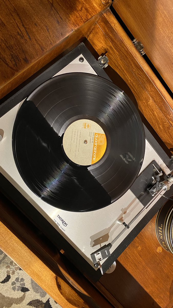 McDashar321's tweet photo. Santana / Abraxas Japanese SQ Quadraphonic. I’m listening to this in Stereo first to see how it compares in imagery to American releases and so far I’m well pleased. #vinylcollection #vinylcommunity #NowPlaying #QSquad https://t.co/xSZpslm8KU