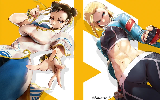 スト6の春麗とキャミィ、並べてみた(ヽ'ω`) #StreetFighter6 #ChunLi #CammyWhite