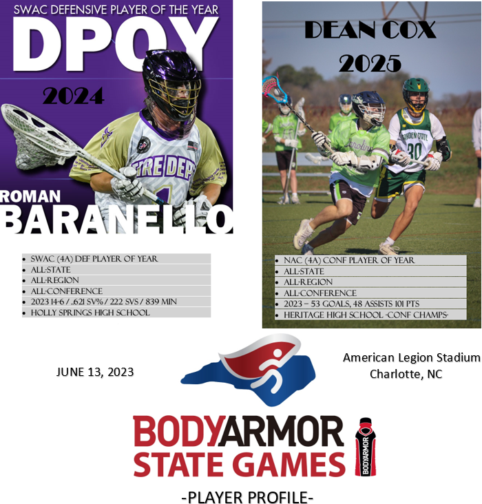 Some good Conf PoTY matchups being made....
<a href="/HSHSMLAX/">HSHS Men's Lacrosse</a>  <a href="/HHSMLAX/">Heritage Men's Lax</a> 
Limited spots remaining.  Goalie-FULL
ncsports.org/event/sg_lacro…
#BeFound  #Showcase
1 NIGHT, All the 👀s