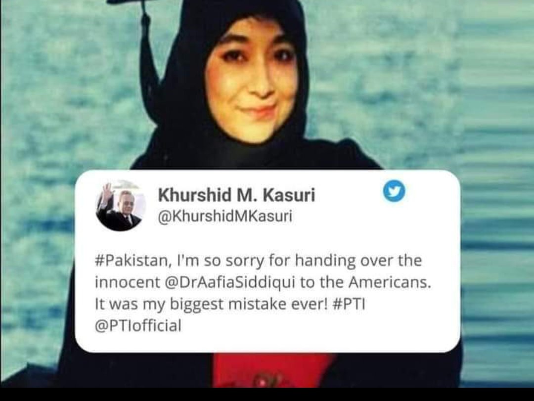 AD_Reema1's tweet photo. یاد رہے کہ خورشید قصوری 2002 سے 2007 تک وزیر خارجہ تھے، یہ ان گرے ہوئے افراد کے لیے جو بے بنیاد الزامات لگاتے ہیں اور 2003-2008 کے دورانیے کو مسخ کرنا چاہتے ہیںAF
#ڈاکٹرعافیہ_کوپاکستان_لاؤ
@SyedMuzammilOFL
#LiaquatBaghChalo
FMC Carswel 
Emotional Reunion
#LetFowziaBringAafiaHome https://t.co/vDIxkaNQqy