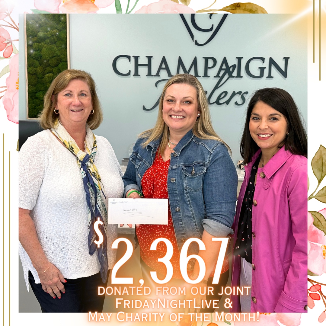 Between your #donations for #watchbattery replacement and the #FridayNightLive donation night, we were able to donate $2,367 to @uwchampaign!! 

We are proud to be a part of the #Chambana community!

l8r.it/Iv4s

#jewelryaddict #communitysupport #communitylove
