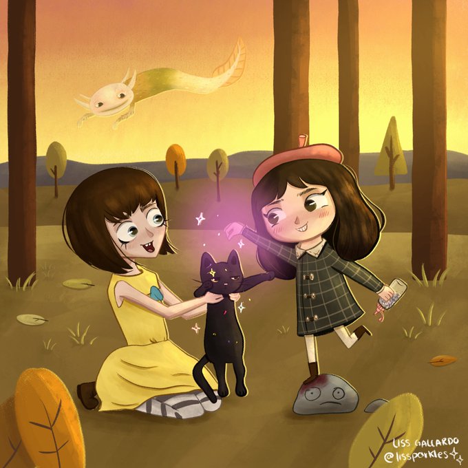 A little sparkle for Mr.Midnight! ✨🌈
Super cute fanart of Fran Bow and Little Misfortune by @_lissparkles 😍

#killmondaygames #littlemisfortune #franbow  #mrmidnight #palontras #stoney #indiegame #horrorgame #creepycute #fanfriday #fanart #littlemisfortunefanart #franbowfanart
