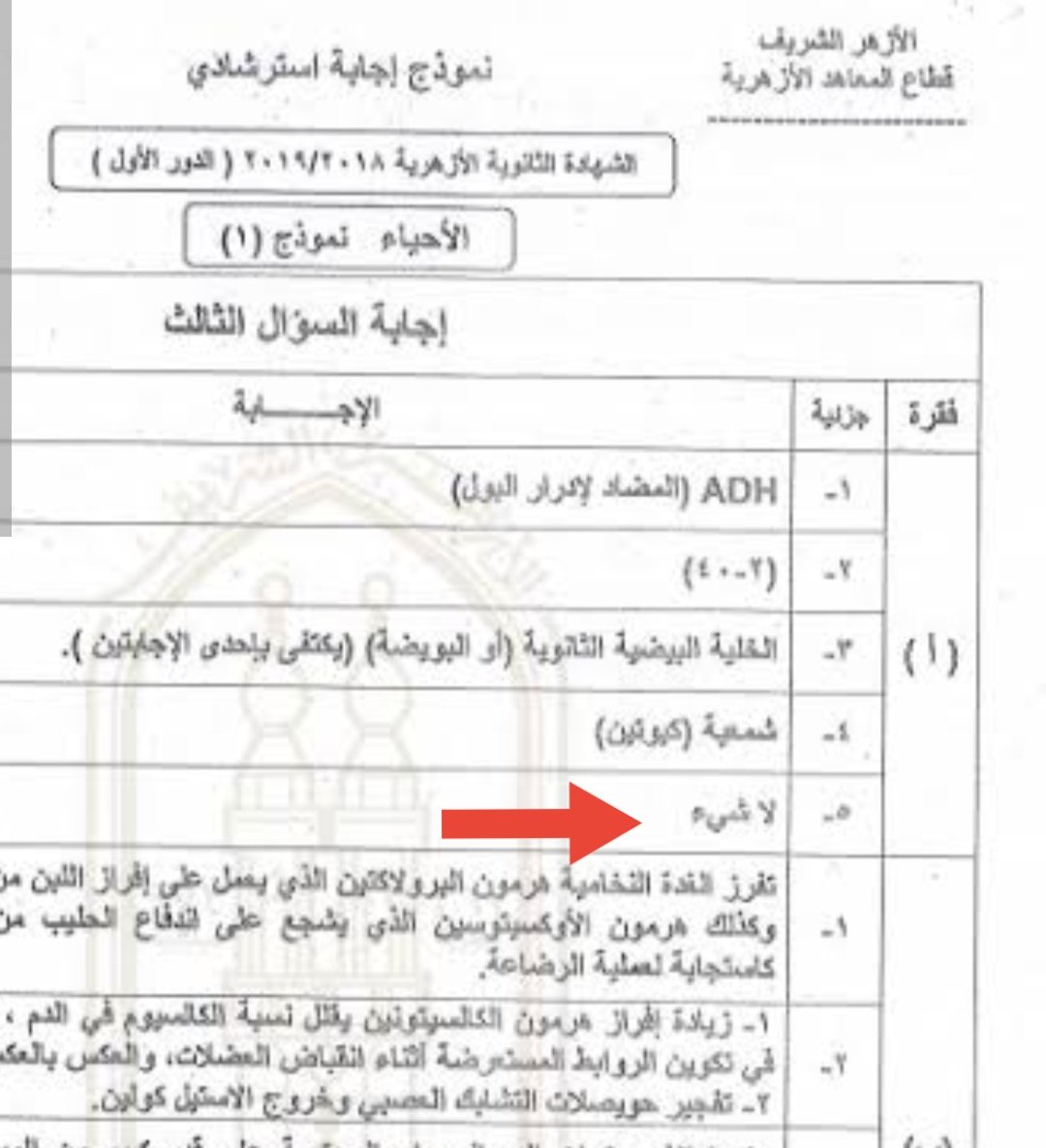 السؤال دا اكتب المصطلح ف امتحان احياء ٣ ث 
  انا جاوبته (لايوجد) 
المصحح عملهالي غلط!! وبسببه جيت اسيوط
ياه كميه دعاوي بدعيها عليه بقالي اربع سنين   ولسه لحد م اتخرج 💔