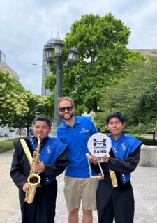 Late to post but we are still celebrating Harshman students David and Roboam who marched with the IPS all city band in the 500 festival parade along with our band director--the amazing Mr. Dorsett!