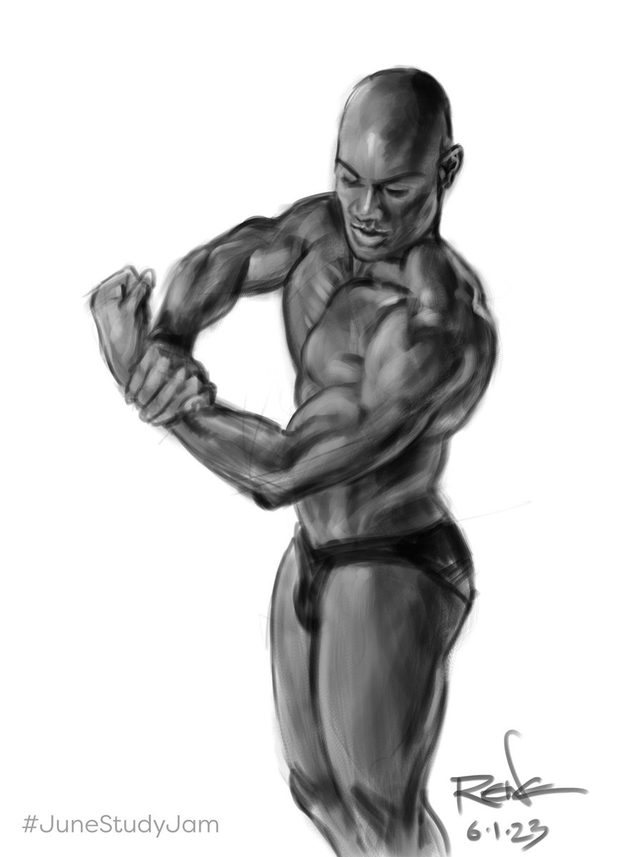 artofrene's tweet image. I'm jumping onto this #junestudyjam because I need to do more studies. So, here goes! A one-hour study working off of photo ref I picked up over at CubeBrush.co #cubebrush

#sketch #figuredrawingstudy #digitalartist