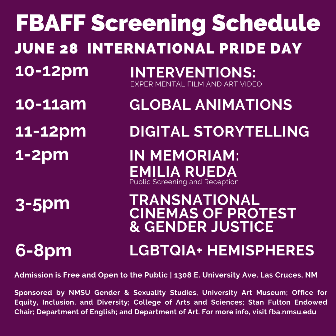 gensXprof's tweet photo. "Shield Ambiance" by Gia Abucejo is an #officialselection for #FBAFF2023. This #lgbqt experimental #video navigates the intersection of technology & self-discovery for queer people of color. #film #filmfestival #nm #fbaff Join us June 28 UAM #NMSU #Pride https://t.co/93mkJe5CT1