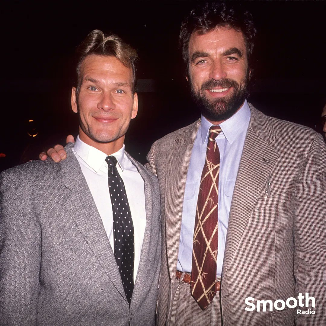 📷: Actors #PatrickSwayze and #TomSelleck, 1990.