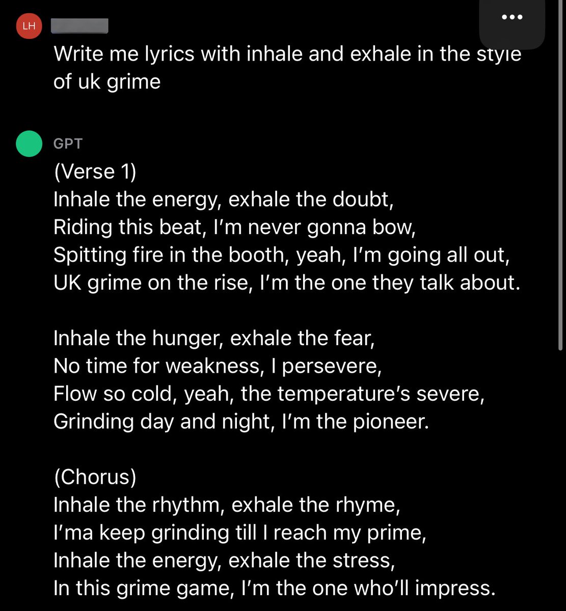 ChatGPT had no business going so hard 🥵
