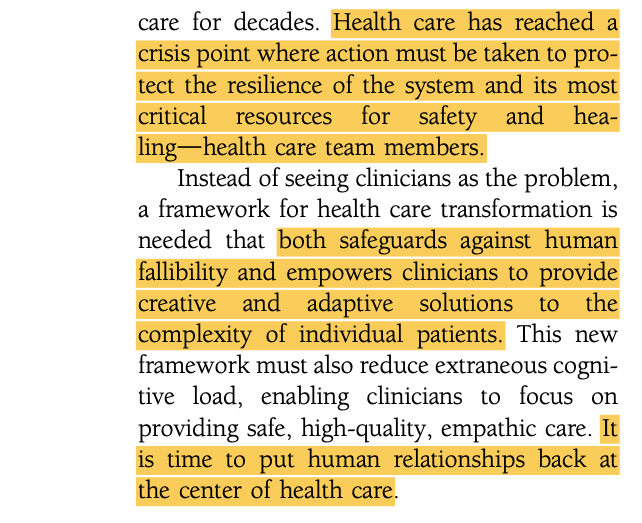 How can we fix healthcare? Let's build resilient systems that leverage and enable human ingenuity while recognizing human limitations Thrilled to share our @MayoProceedings commentary on a frameshift for system resilience in healthcare authors.elsevier.com/sd/article/S25…