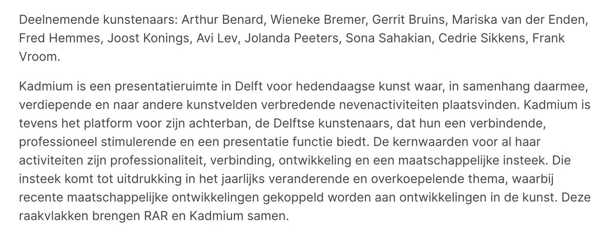 Another new exhibition is coming up in a different gallery space and atmosphere!

You will have another chance to visit the exhibition in Galerie RAR , Spijkenisse. 

17 - 29 June 2023  

Galerie RAR 
Noordeinde 7
3201 AK Spijkenisse  

More info later....