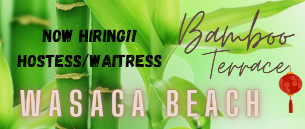 Now Hiring for Hostess/Waitress/Waiter apply within! Drop off your resume in person or email resume to: btwasaga@gmail.com                                                            
July 1st 2023 Grand Re-Opening of Dining Room!