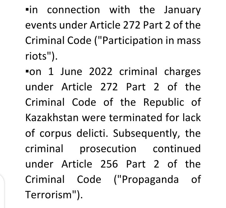 Veritas_kz's tweet photo. 1/6
QANTAR_2022
Monitoring of trials
On 17 May 2023, an open trial against political prisoners Rinat #ALIYEV and Chingiz #ALPIYEV, imprisoned since 14 January 2022, continued at the #Semey City Criminal Court #2 of #Abay region:
@hrw @freedomhouse @RepBera @omctorg https://t.co/ImyBFsO1Qr